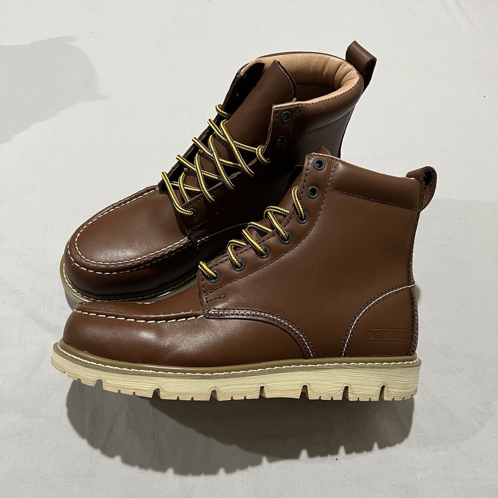 NWOB Dewalt Rockingham Moc PT Mens Brown Leather Lace Up Ankle Work Boots 10 M